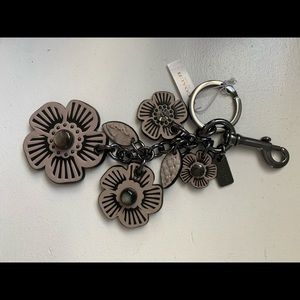 Coach floral keychain